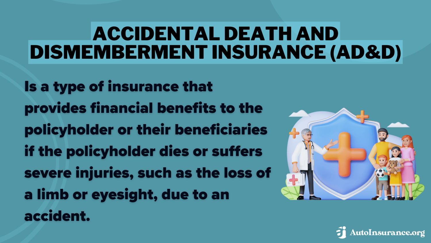 Accidental Death and Dismemberment Insurance (AD&D) Definition Card: National General Auto Insurance Review