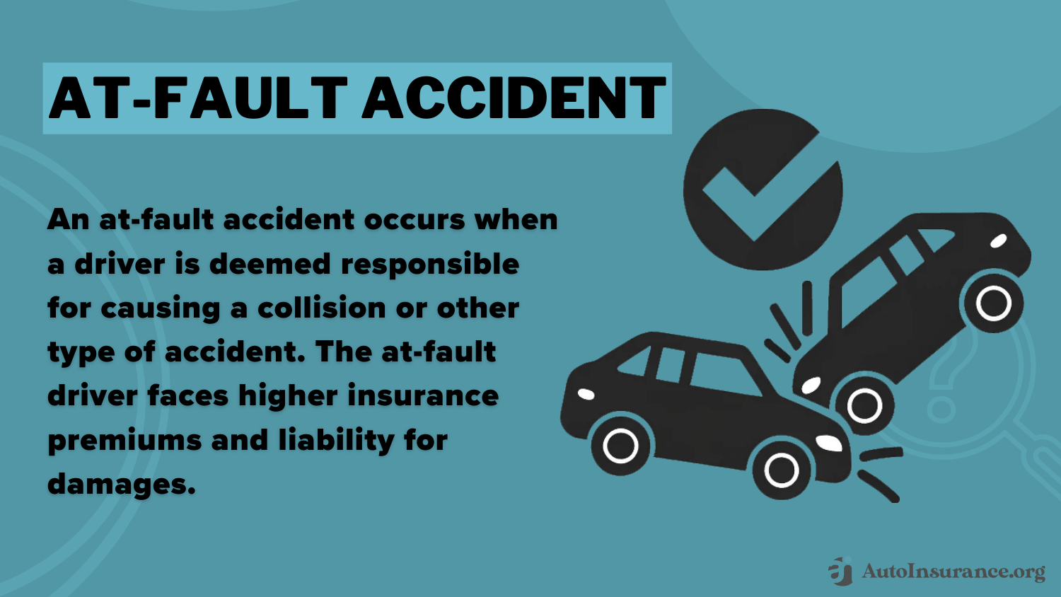 Collision Auto Insurance: At-Fault Accident Definition Card