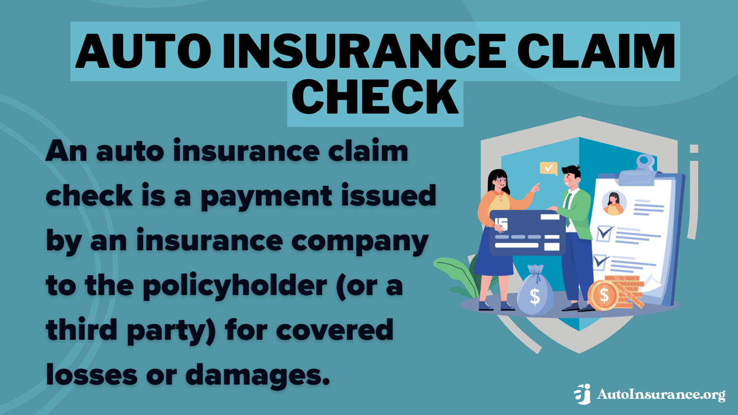 Auto Insurance Claim Check Definition Card: Auto Insurance Claim Checks