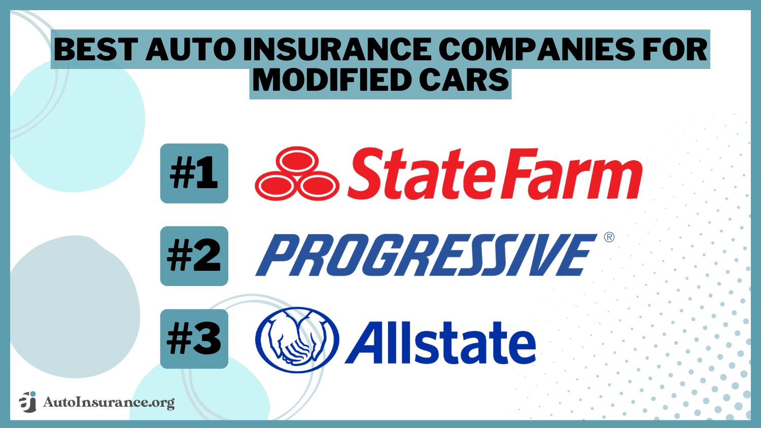 Best Auto Insurance Companies for Modified Cars: State Farm, Progressive, Allstate
