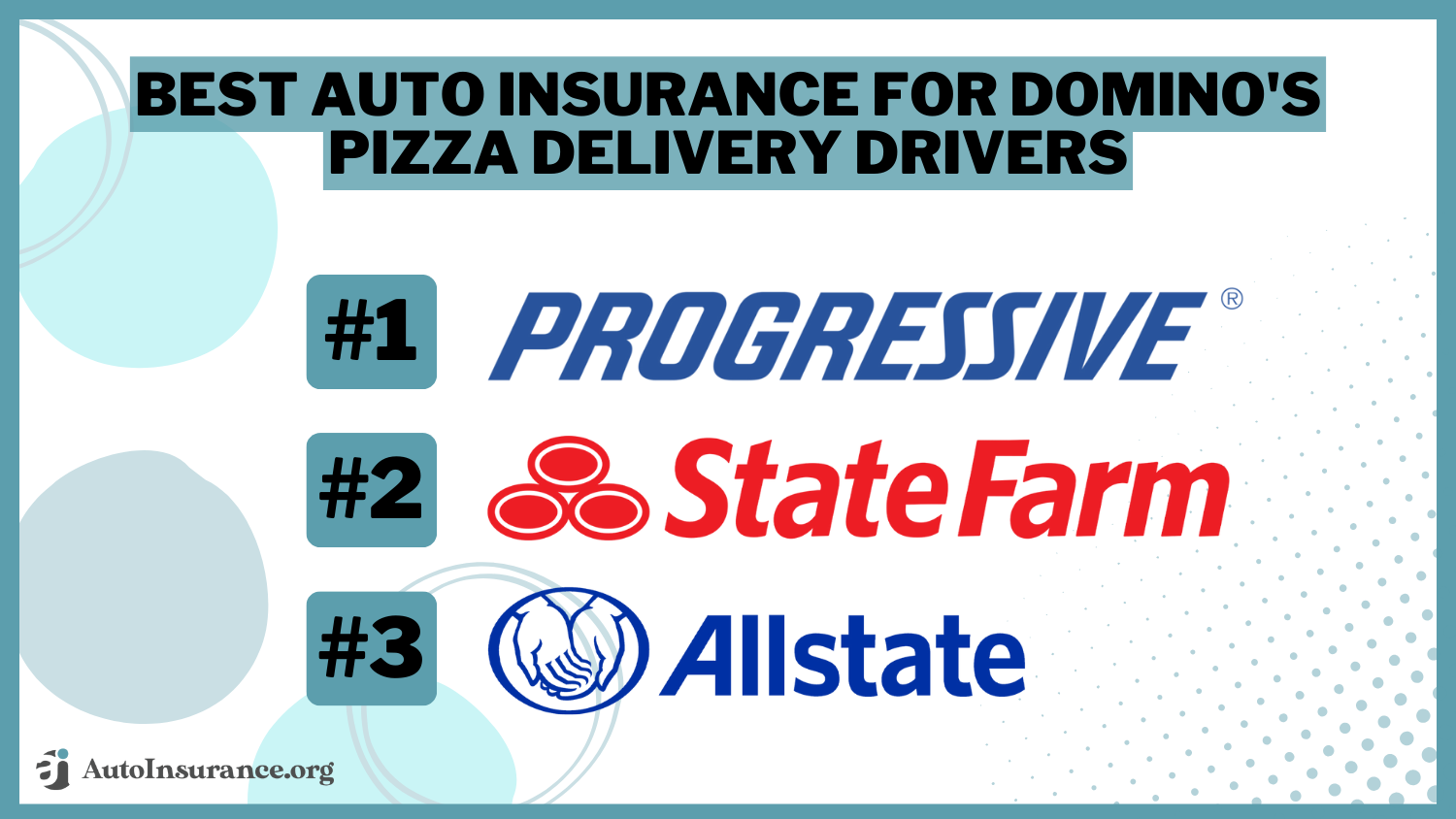 Best Auto Insurance for Domino's Pizza Delivery Drivers: Progressive, State Farm, and Allstate