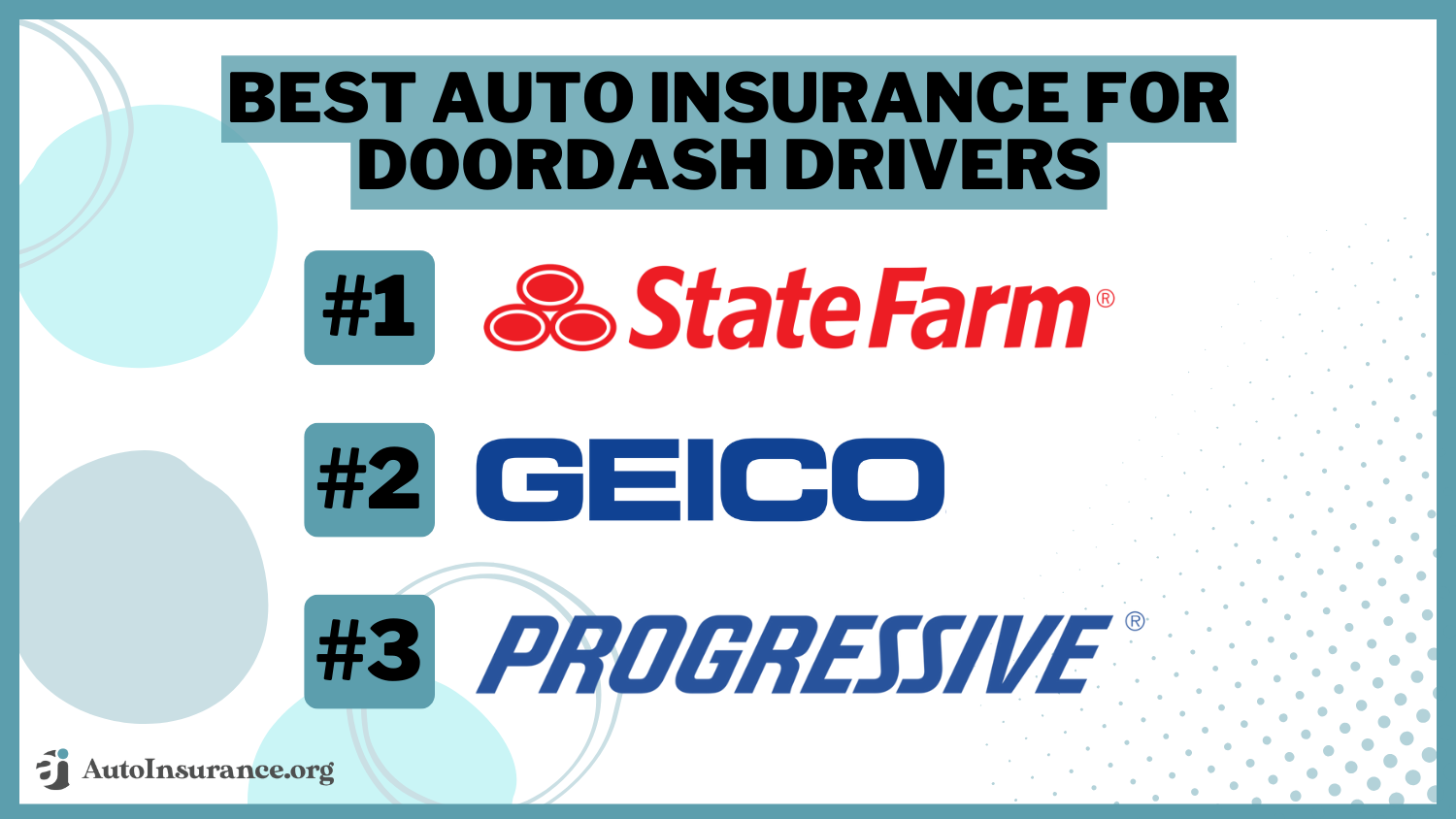 Best Auto Insurance for DoorDash Drivers: State Farm, Geico, Progressive