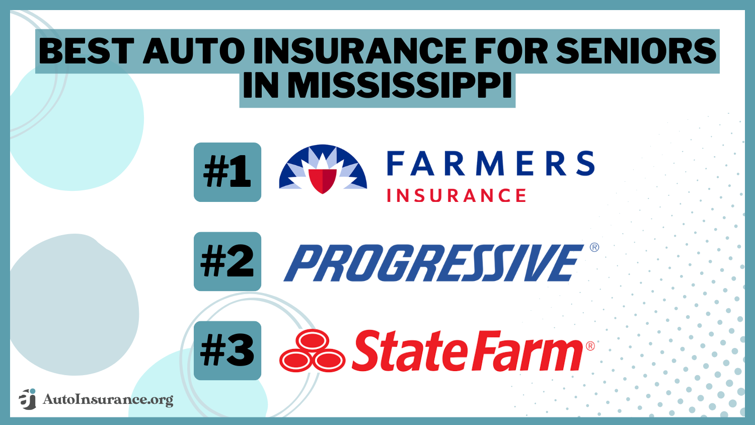 Farmers, Progressive, State Farm: Best Auto Insurance for Seniors in Mississippi