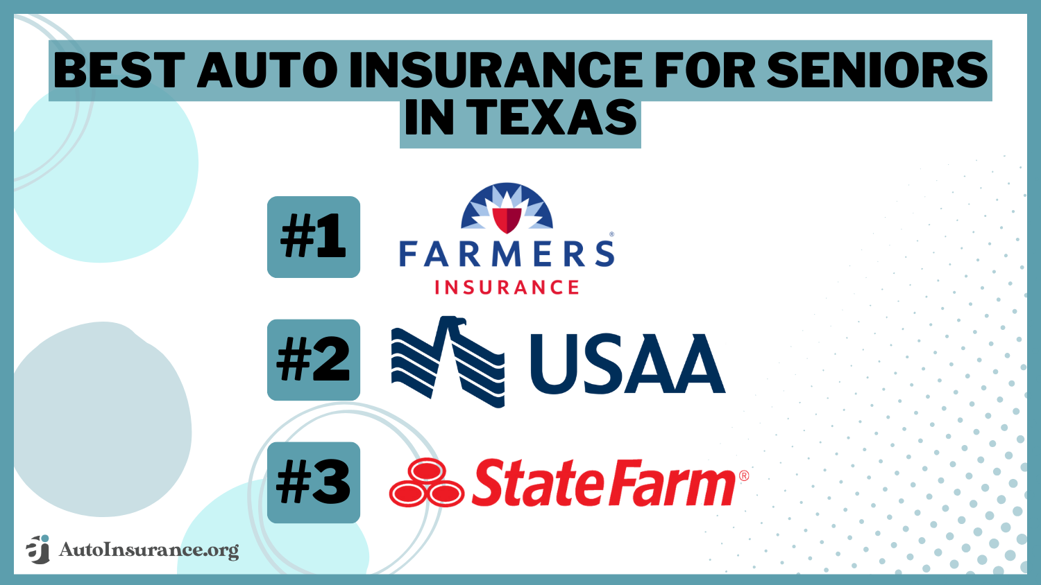 Farmers, USAA, and State Farm: Best Auto Insurance for Seniors in Texas