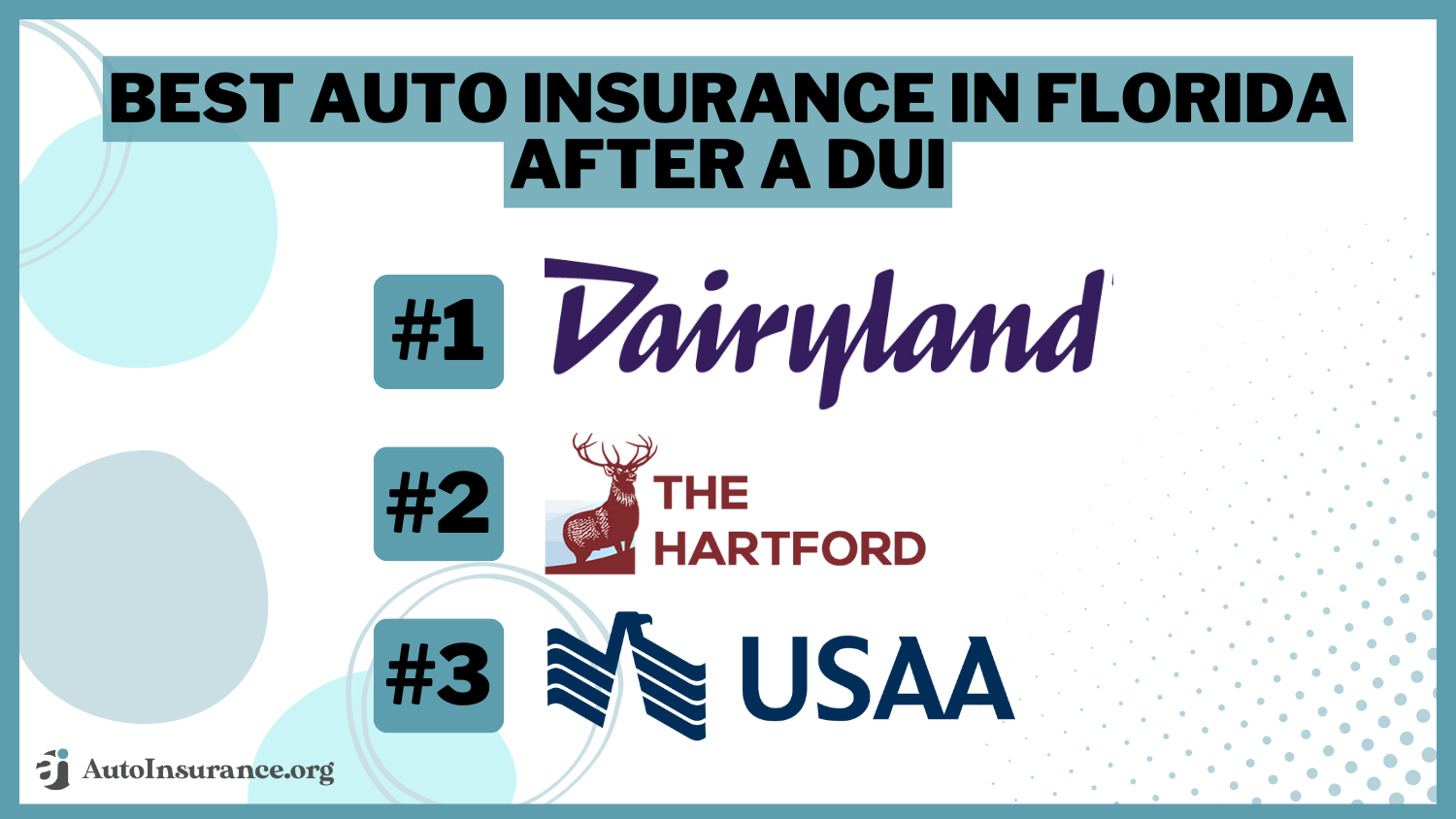 Dairyland, The Hartford, and USAA: Best Auto Insurance After a DUI in Florida