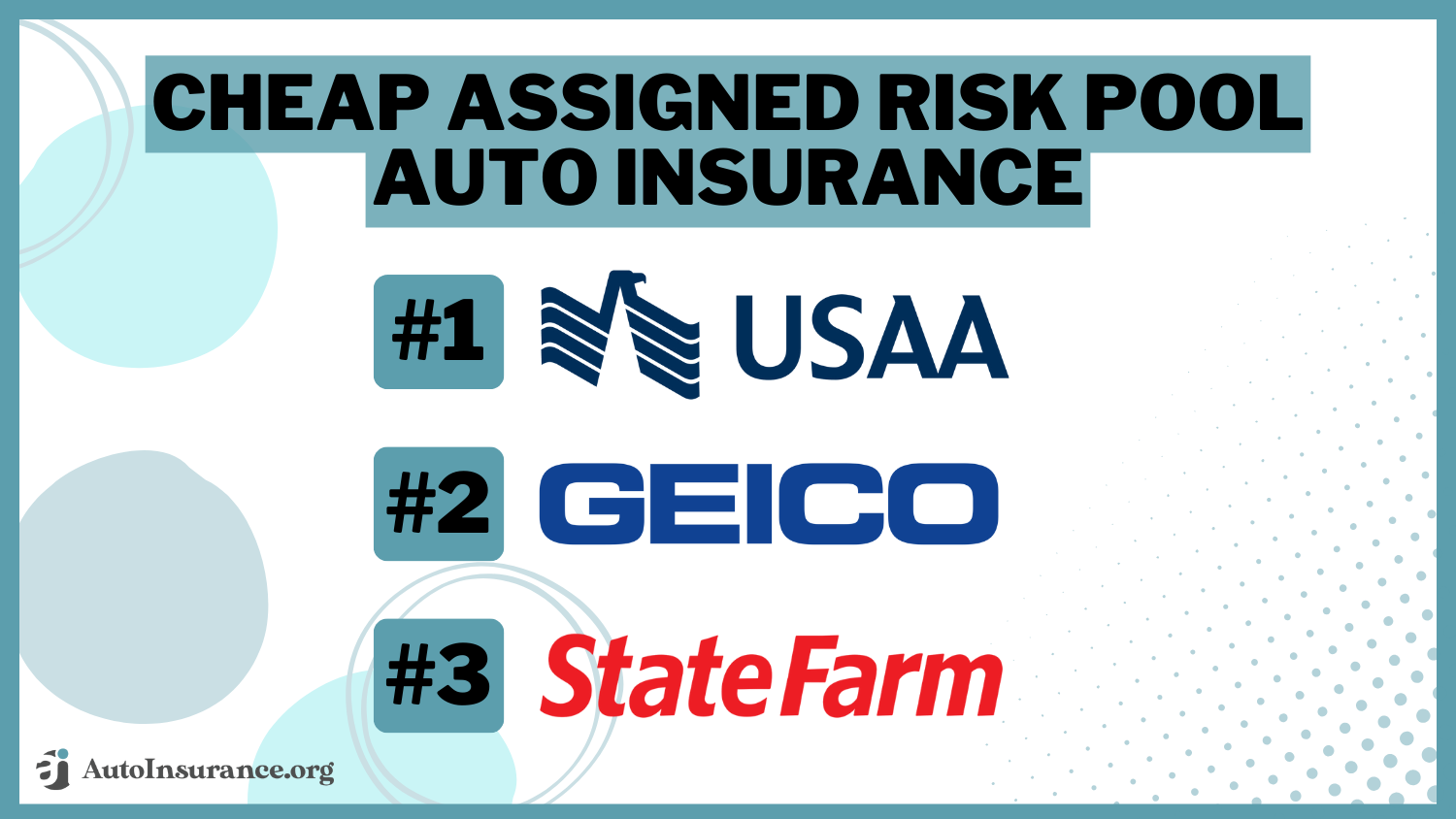Cheap Assigned Risk Pool Auto Insurance: USAA, Geico, State Farm