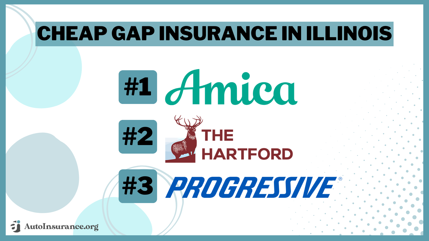 Amica, the Hartford, progressive: Cheap Gap Insurance in Illinois