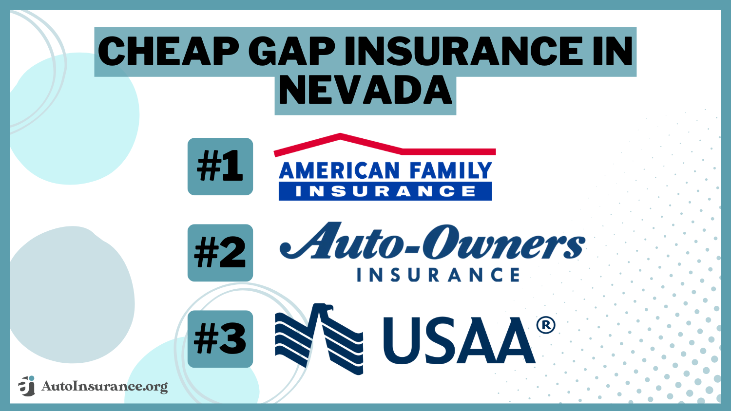 American family, auto-owners, USAA: Cheap Gap Insurance in Nevada