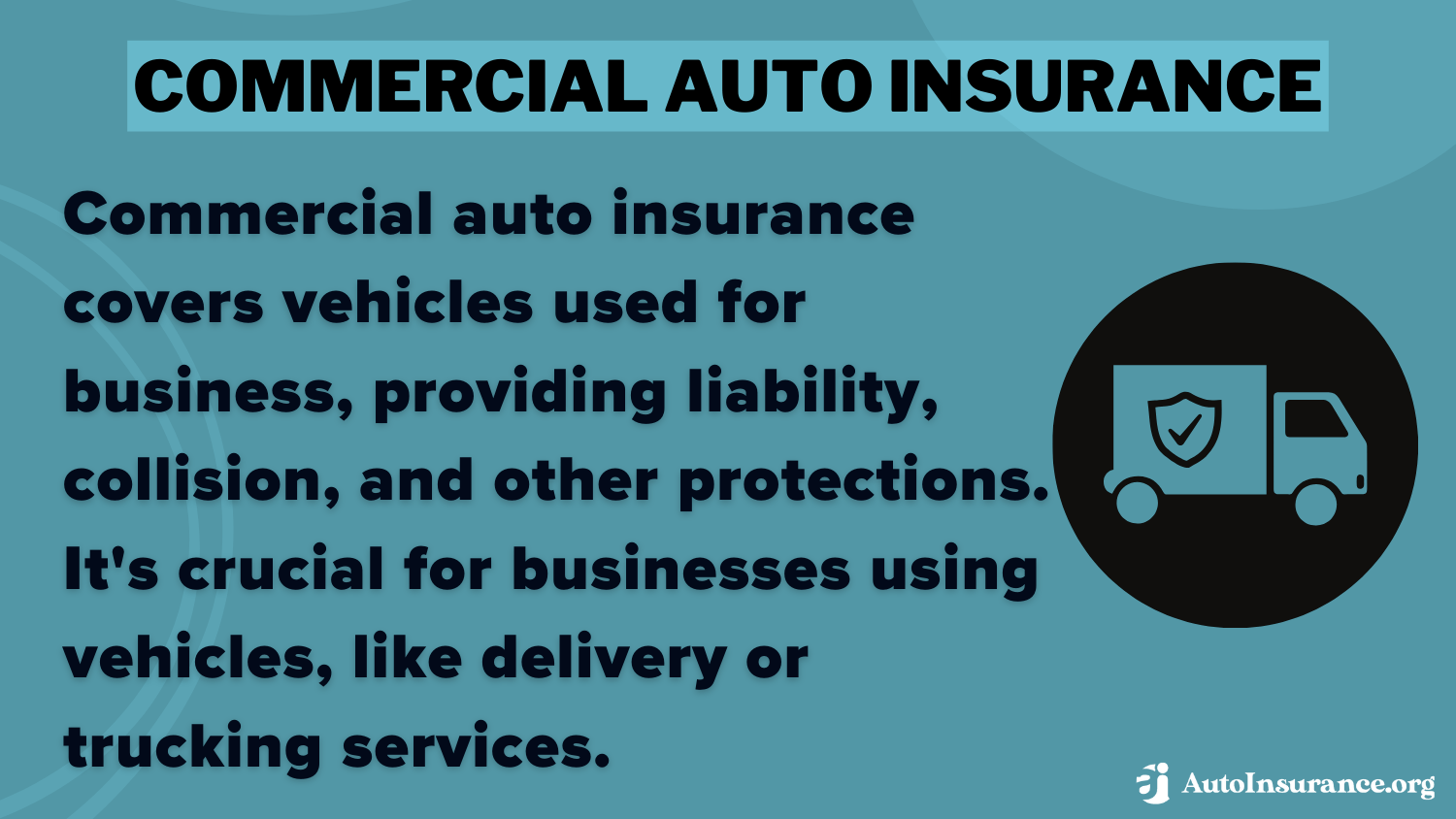 Commercial auto insurance definition card: rideshare insurance