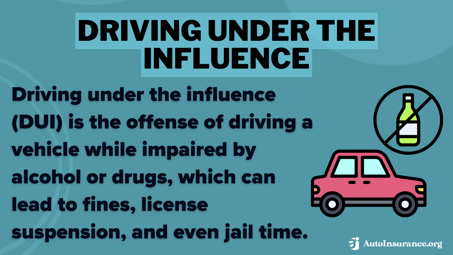 Driving Under the Influence Definition Card: FR-44 auto insurance