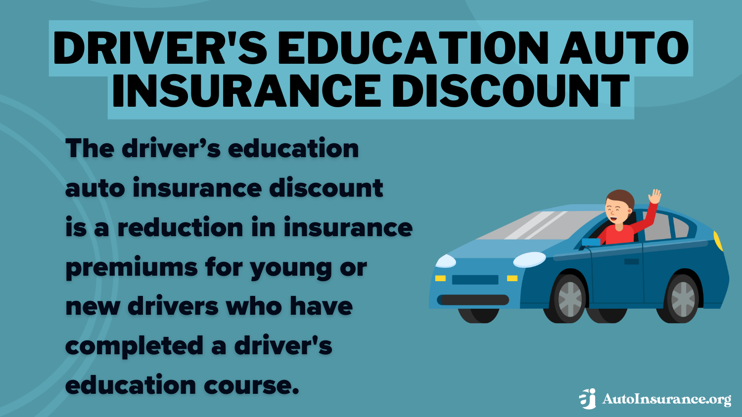 Driver's Education Auto Insurance Discount definition card: cheapest teen driver auto insurance in Arizona