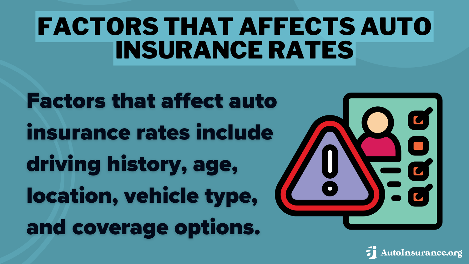 Auto Insurance Rates by Age: Factors that affect auto insurance rates definition card