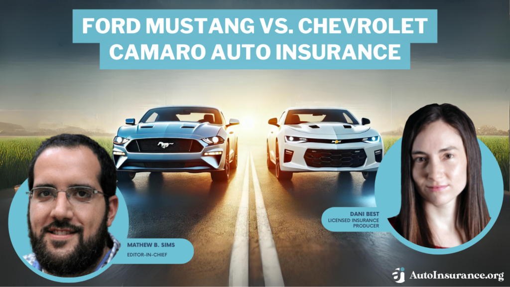 Ford Mustang vs. Chevrolet Camaro auto insurance