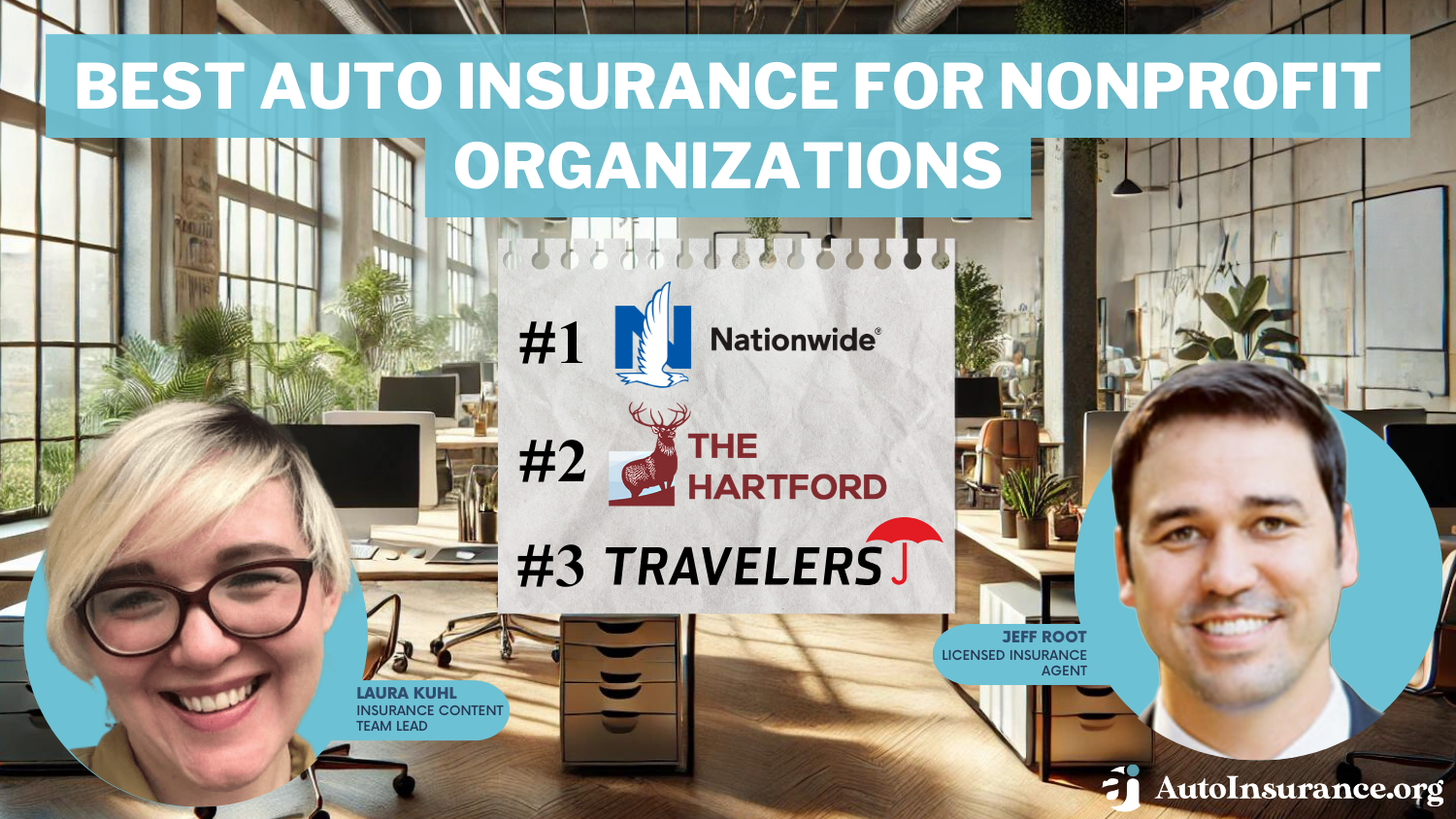 Best Auto Insurance for Nonprofit Organizations: Nationwide, The Hartford, Travelers