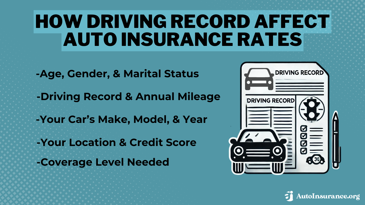 cheap gap insurance in California: how driving record affect auto insurance rates