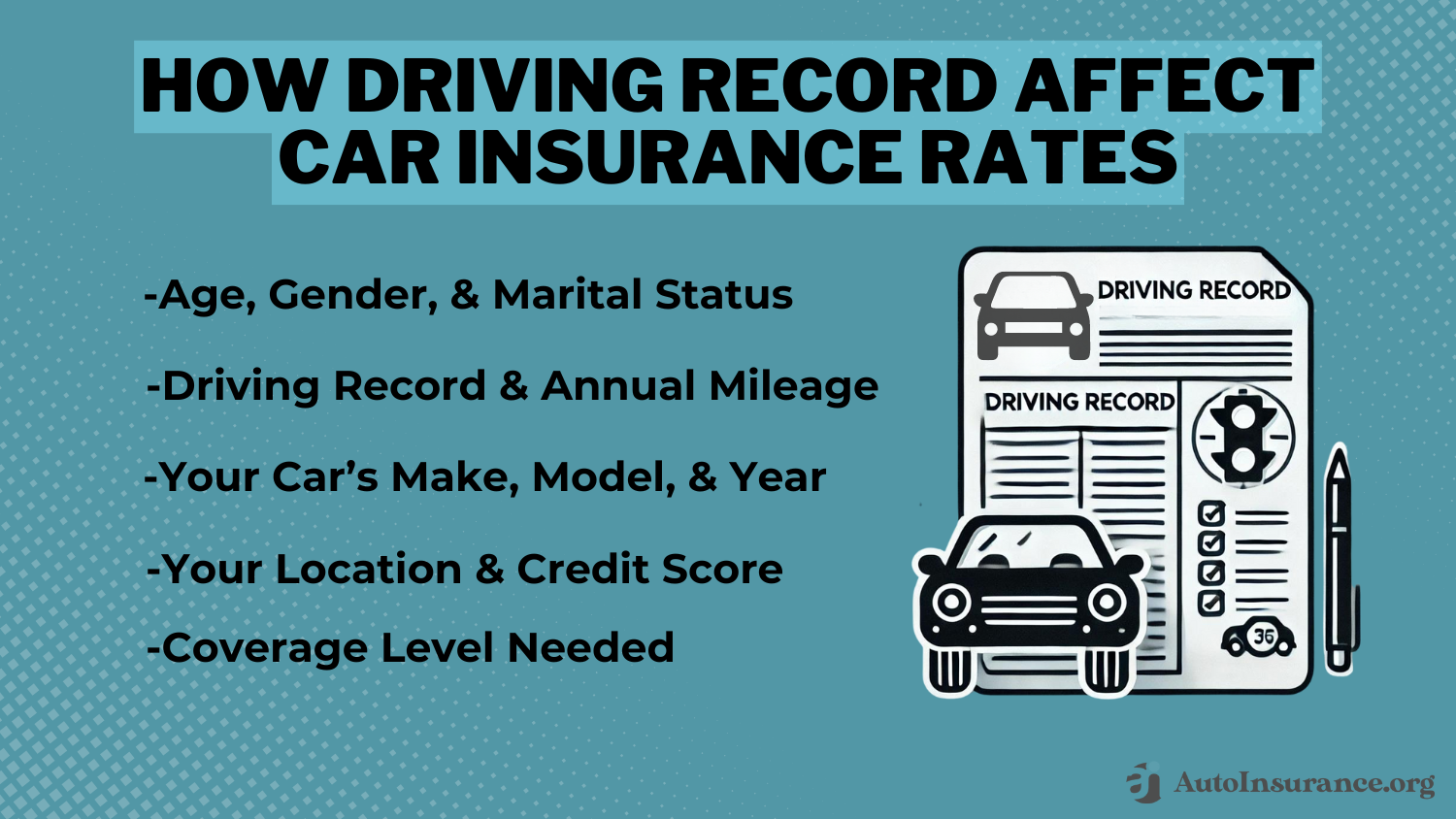 best auto insurance for seniors in Mississippi: how driving record affect car insurance rates