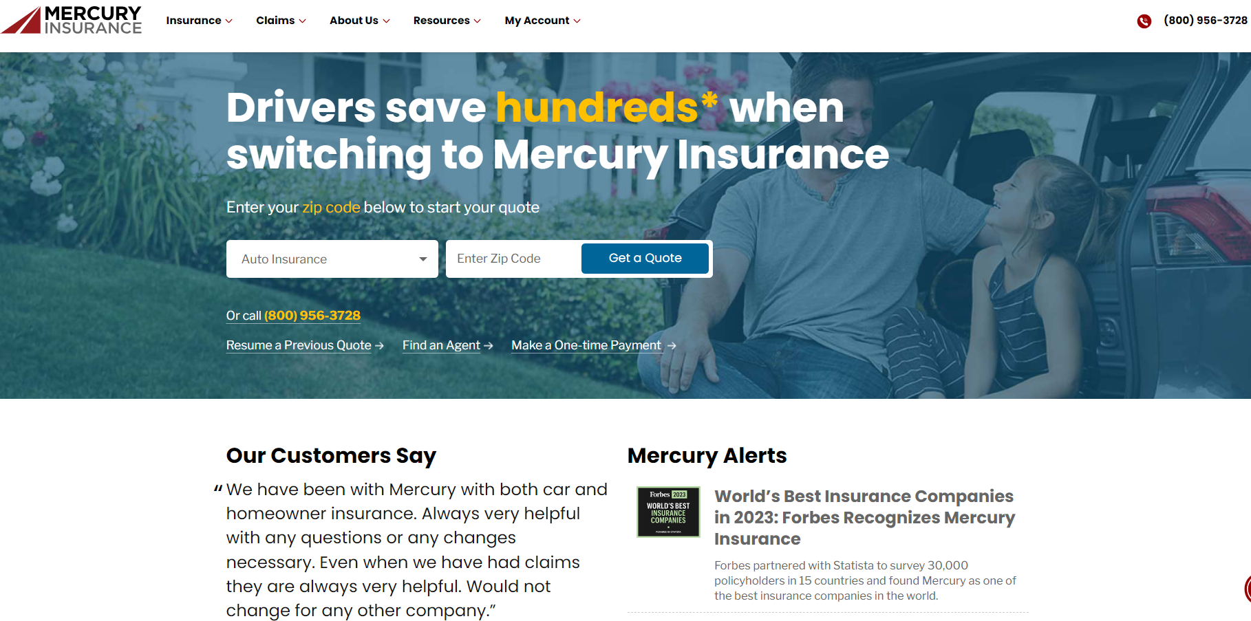 Mercury Auto Insurance Review: Mercury Homepage