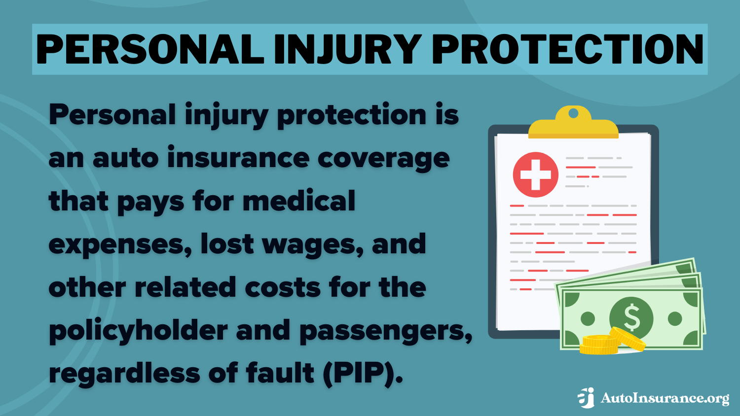 Personal Injury Protection Definition Card: At-Fault Accidents