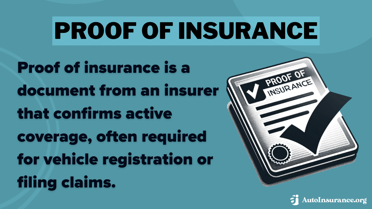 Proof of Insurance Definition Card: Cheap Auto Insurance With No Down Payment