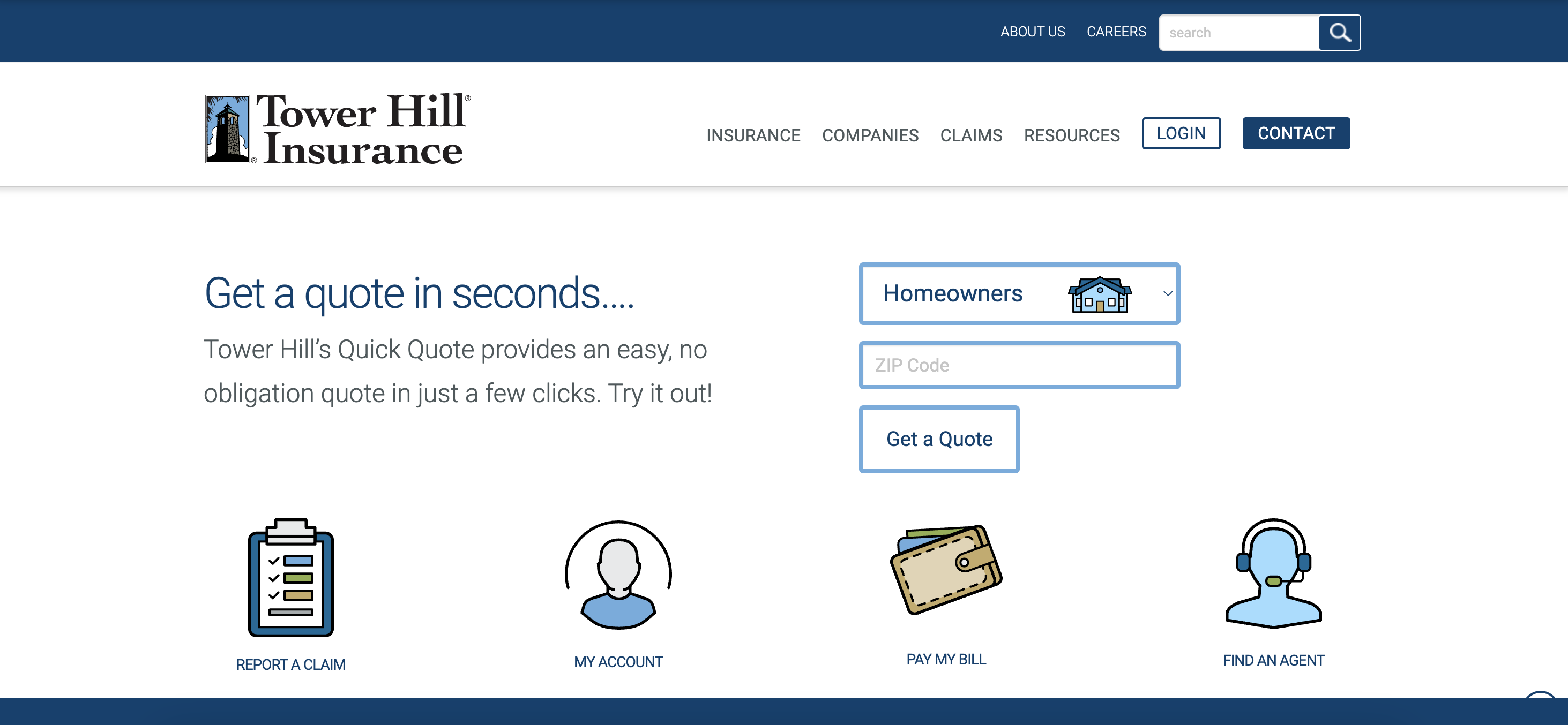 Provider Site: Tower Hill Auto Insurance Review