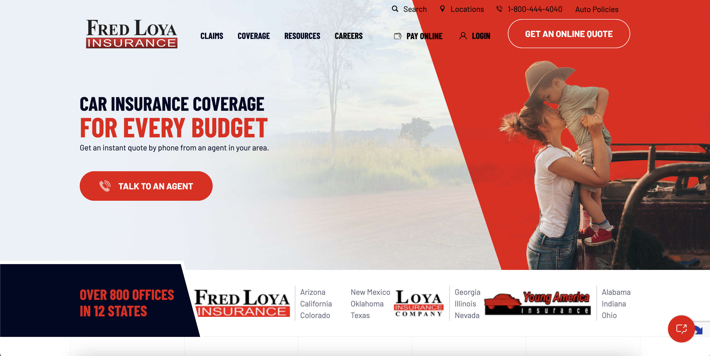 Provider Screenshot: Fred Loya Auto Insurance Review 