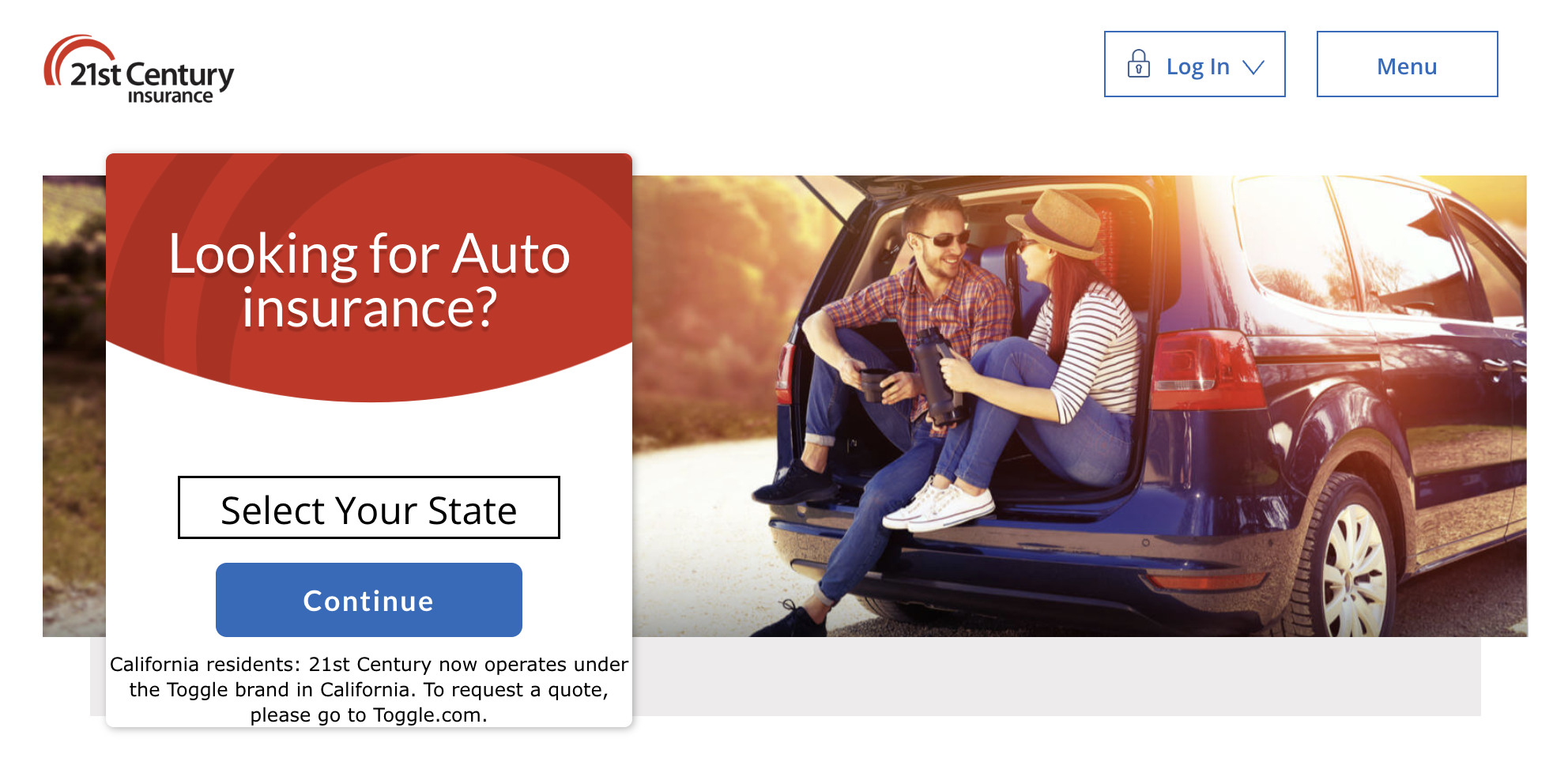 Provider Screenshot: 21st Century Auto Insurance Review 