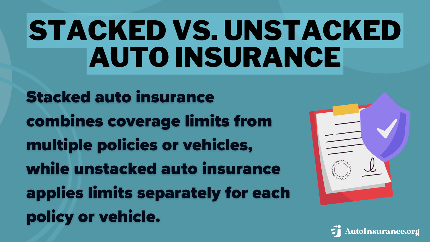 Stacked vs. Unstacked Auto Insurance