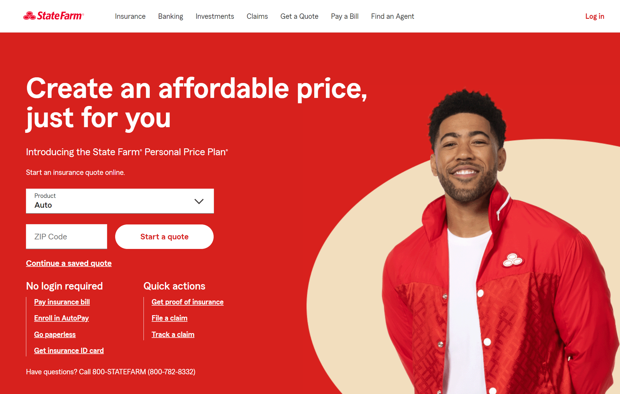 State Farm Site Screenshot: Best Dallas, Texas Auto Insurance