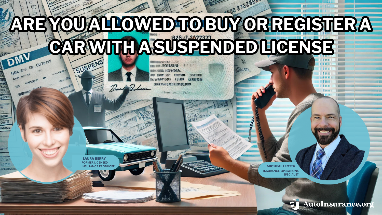 Are you allowed to buy or register a car with a suspended license?