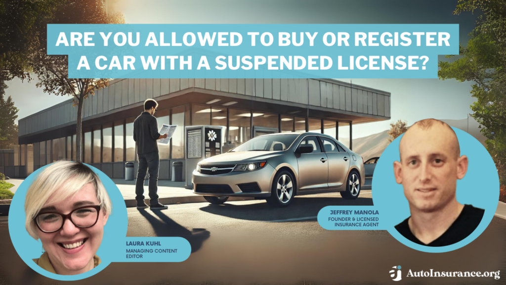 are you allowed to buy or register a car with a suspended license