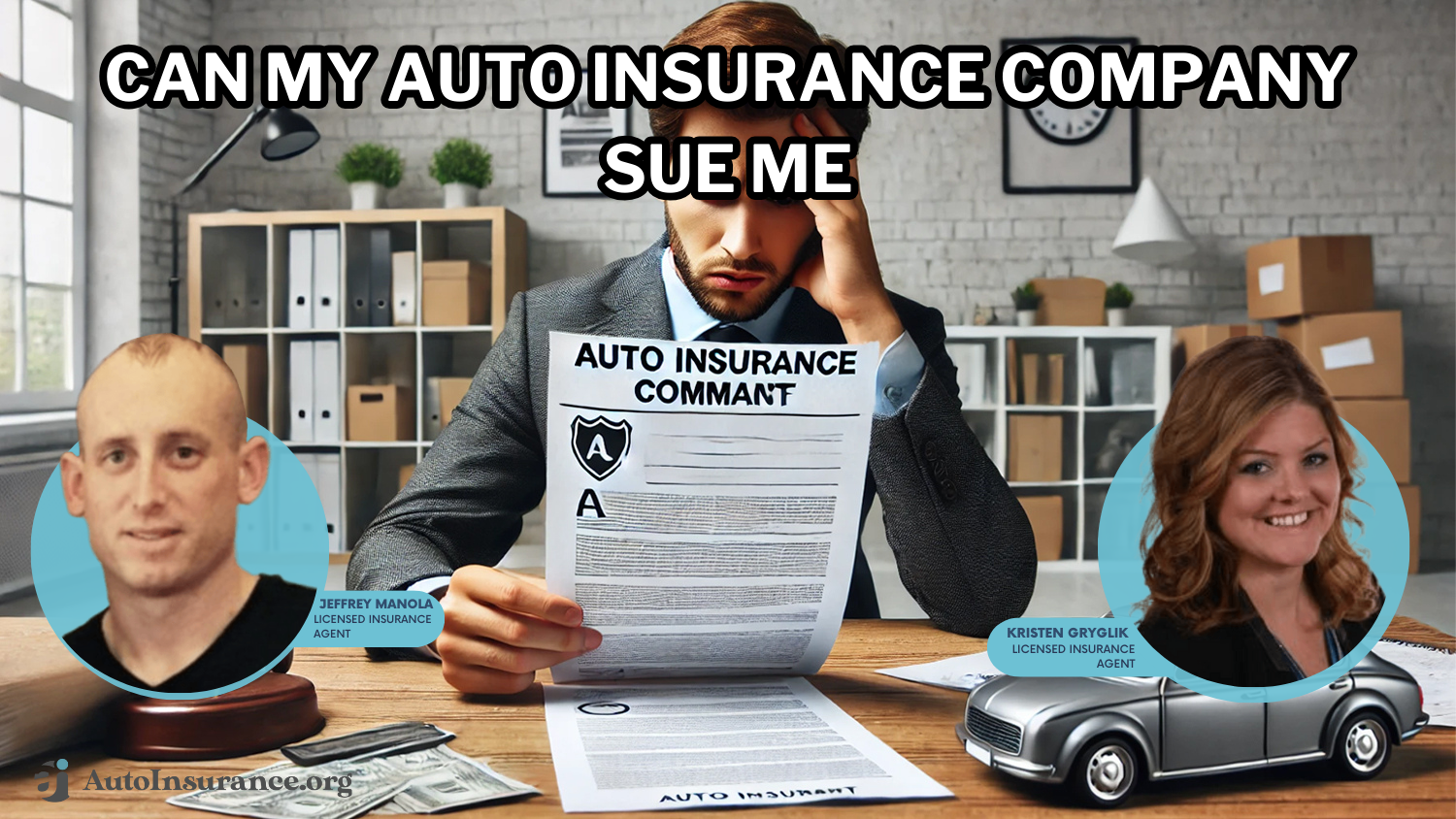 Can my auto insurance company sue me?