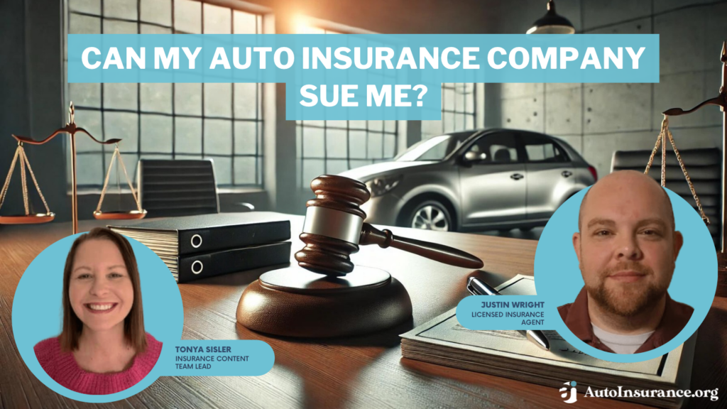 can my auto insurance company sue me?