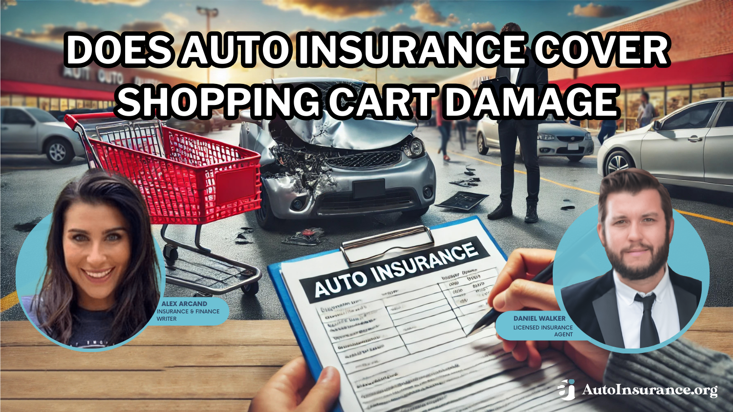 Does auto insurance cover shopping cart damage?