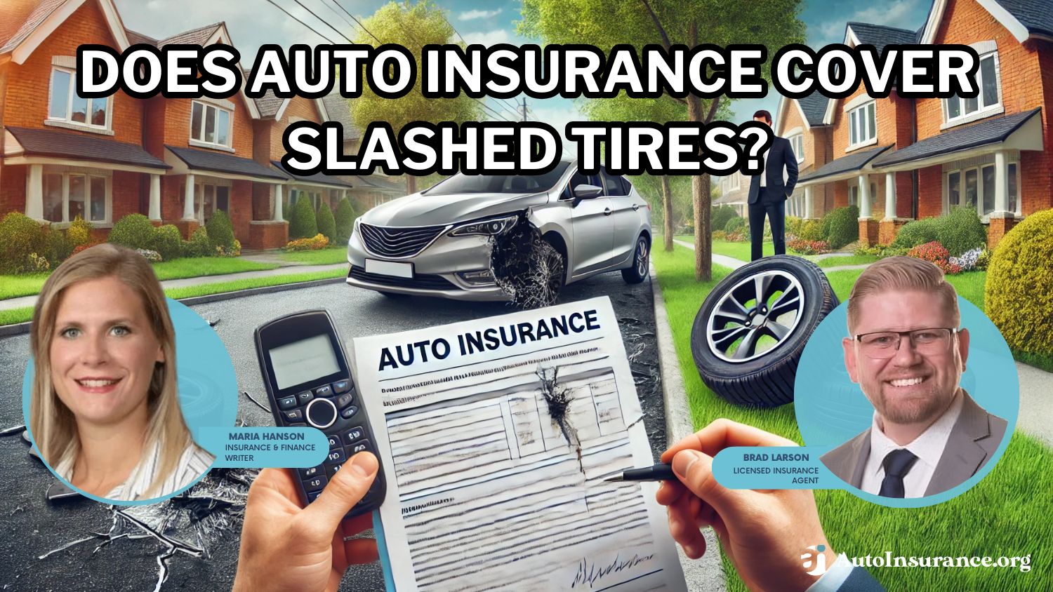 Does auto insurance cover slashed tires?