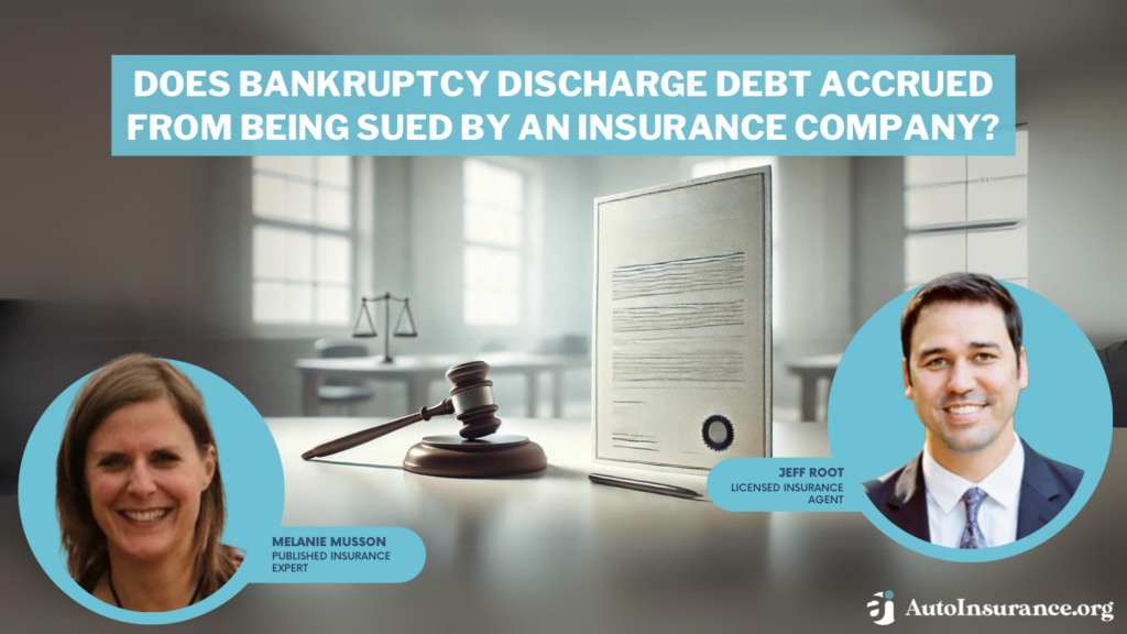 does bankruptcy discharge debt accrued from being sued by an insurance company