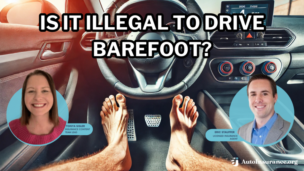 is it illegal to drive barefoot?