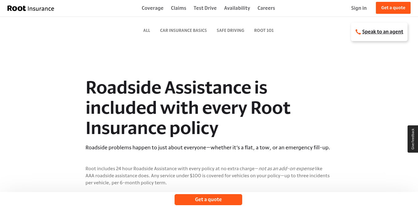 best pay-as-you-go auto insurance in Maryland: root roadside assistance