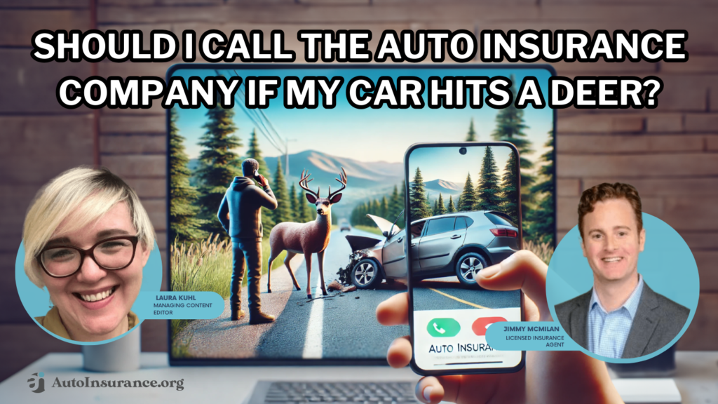 should I call the auto insurance company if my car hits a deer?