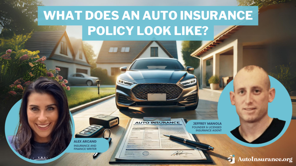 what does an auto insurance policy look like?