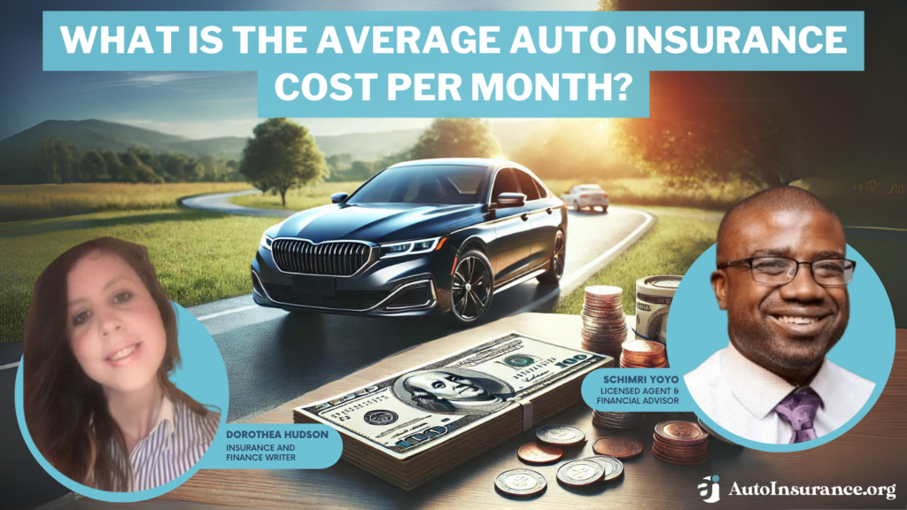 what is the average auto insurance cost per month?