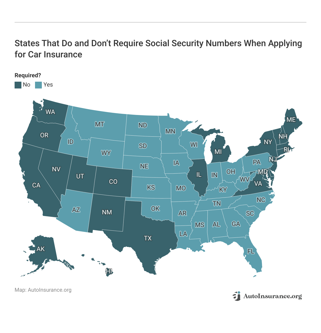 <h3>States That Do and Don’t Require Social Security Numbers When Applying for Car Insurance</h3>